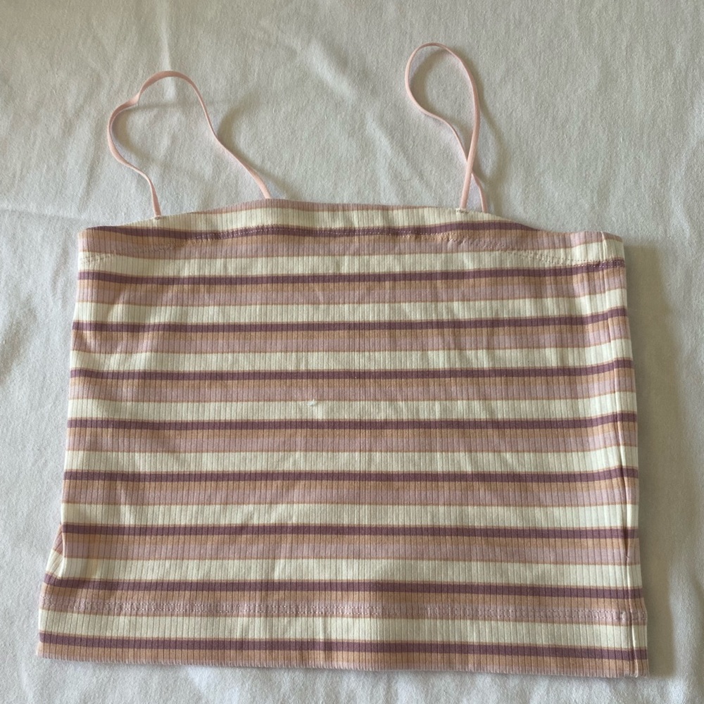 American eagle stripped spaghetti strap tank top size small
